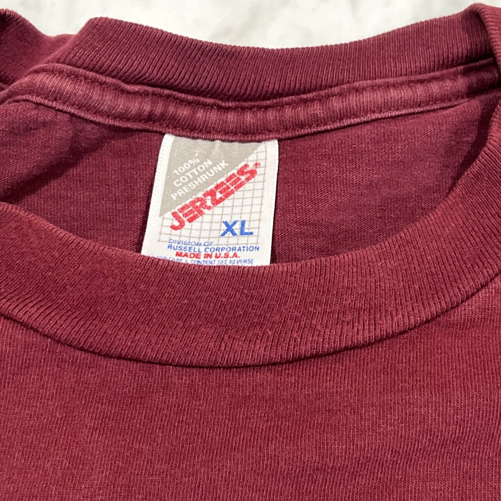Jerzees VINTAGE Arizona State T Shirt XL Jerzees Tag Made USA Red Gold Men's Short Sleeve Crew Neck 90s College University Size US XL / EU 56 / 4 - 5 Thumbnail