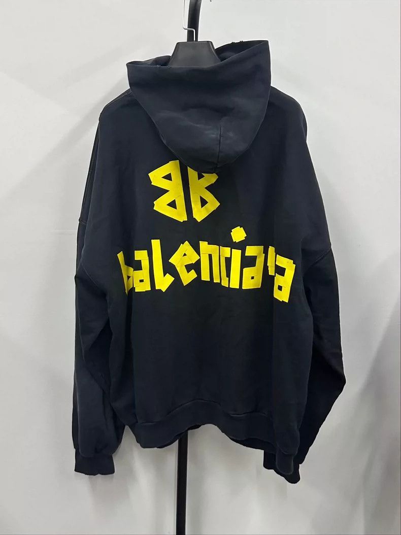 Balenciaga Balenciaga SS24 Logo Printed Hooded Sweatshirt-2505 Size US M / EU 48-50 / 2 - 2 Thumbnail