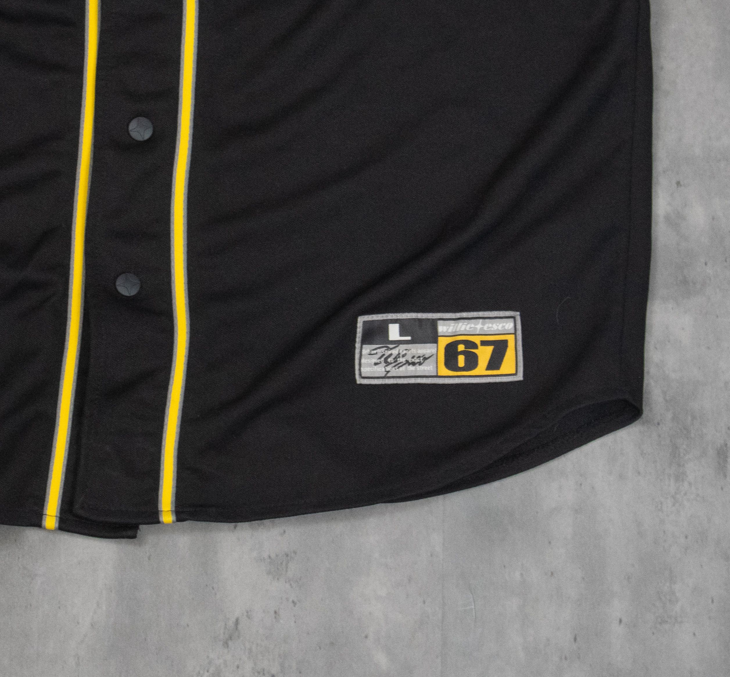 Vintage Y2K 2000's ECO Wisco Black Short Seleeve Base Ball Jersey Size US L / EU 52-54 / 3 - 4 Thumbnail