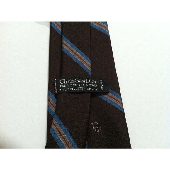 Christian Dior Monsieur CHRISTIAN DIOR VINTAGE MENS 95%POLYESTER 5%SILK TIE WIDTH:3" Size ONE SIZE - 4 Thumbnail