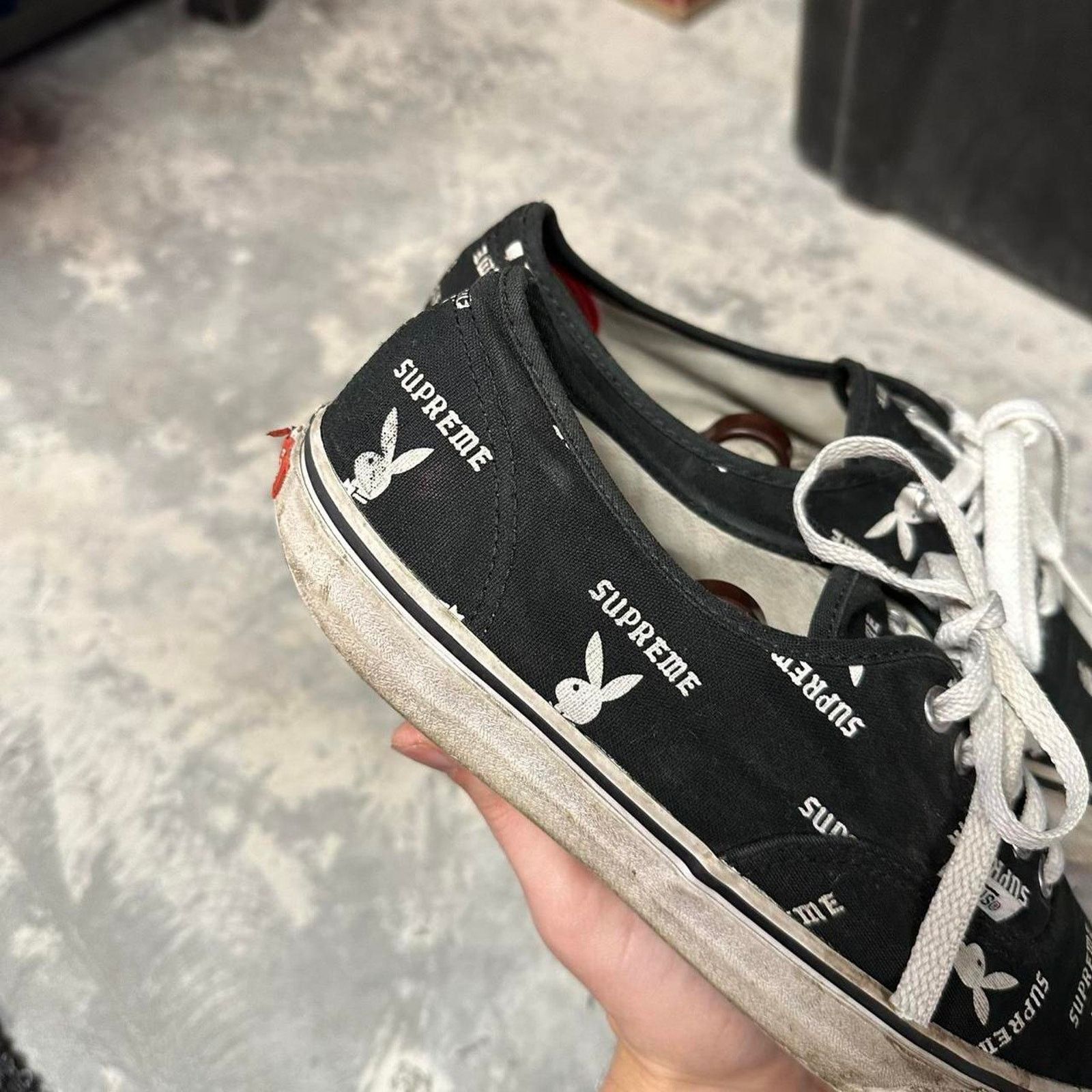 Playboy × Supreme × Vans Rare FW13 Black Supreme Playboy Vans Authentic Pro Shoe Size US 10 / EU 43 - 3 Thumbnail