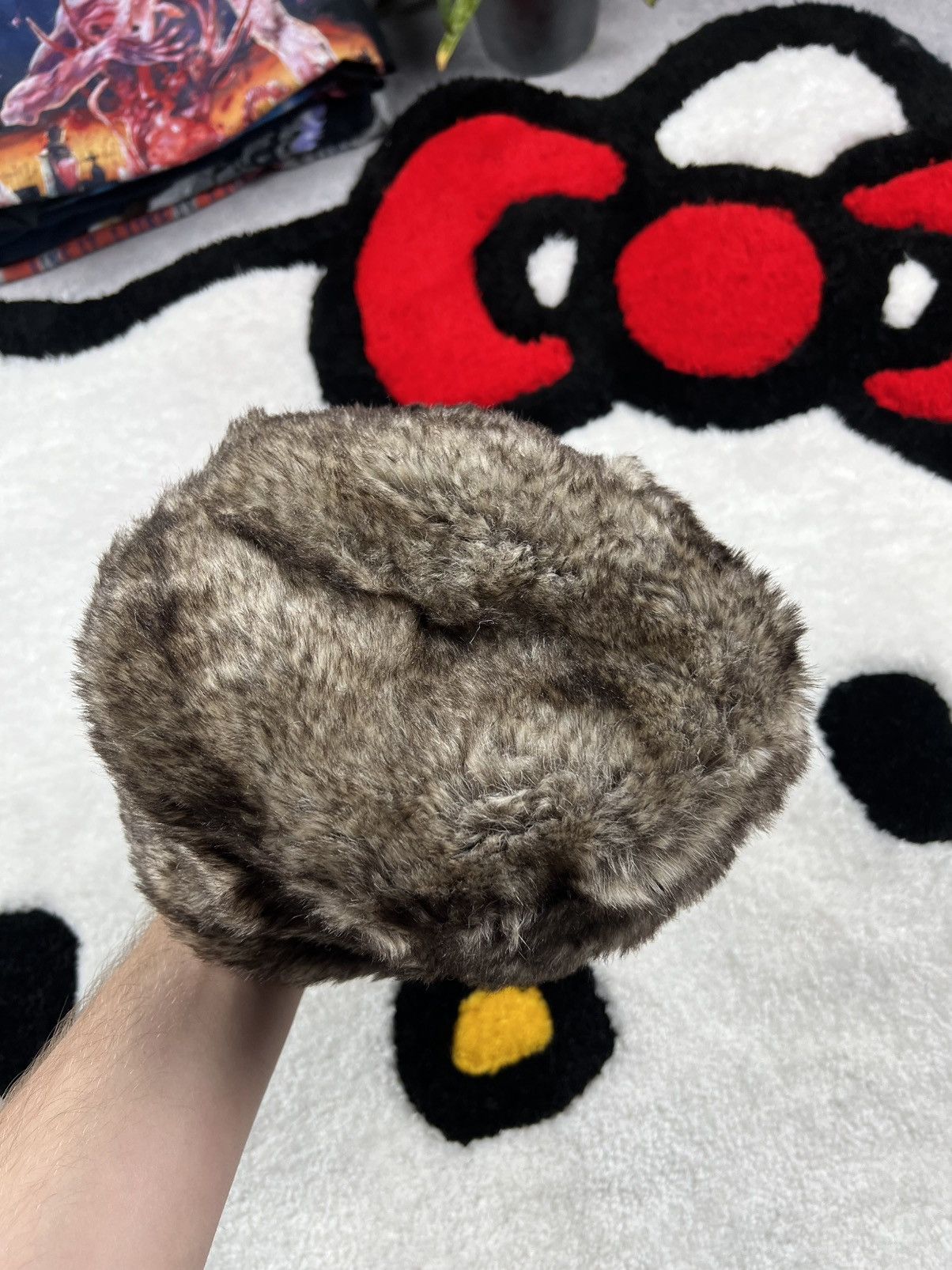 Japanese Brand Crazy Y2K Fuzzy Fur Mohair Grunge Women’s Winter Hat Size ONE SIZE - 5 Thumbnail