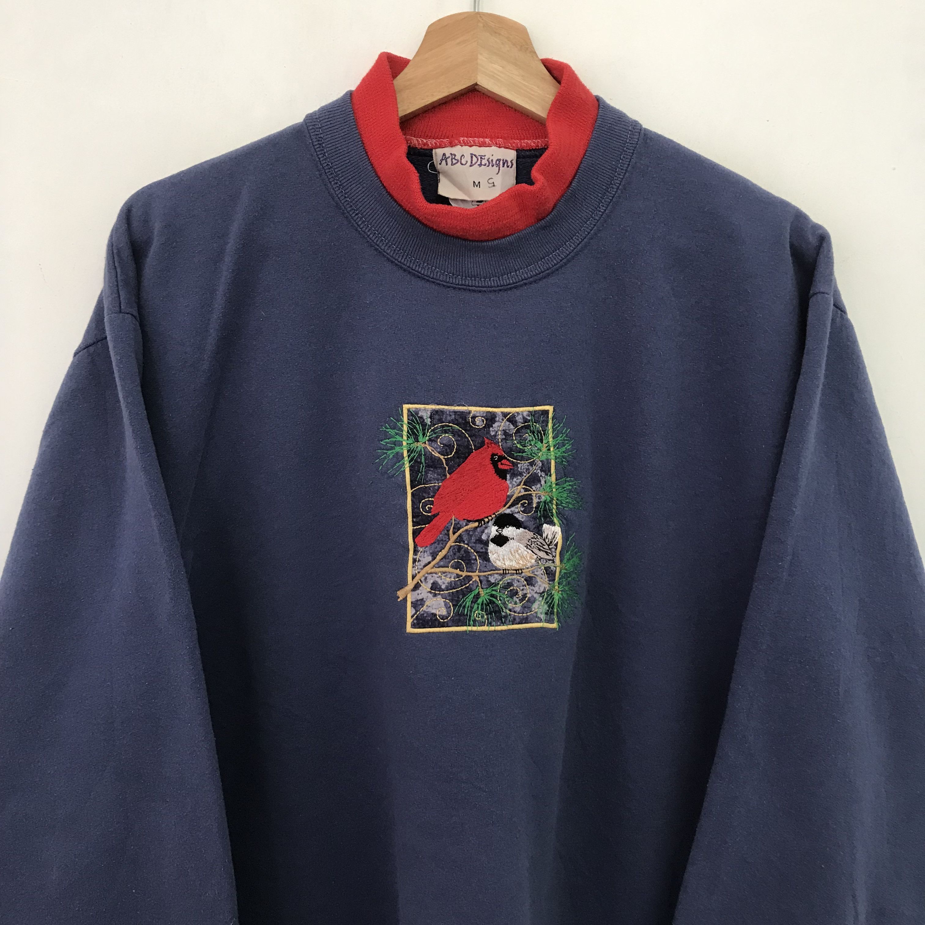 Northern Reflections Vintage Northern Cardinal Birds Blue Sweatshirt- 197 Size US S / EU 44-46 / 1 - 6 Thumbnail