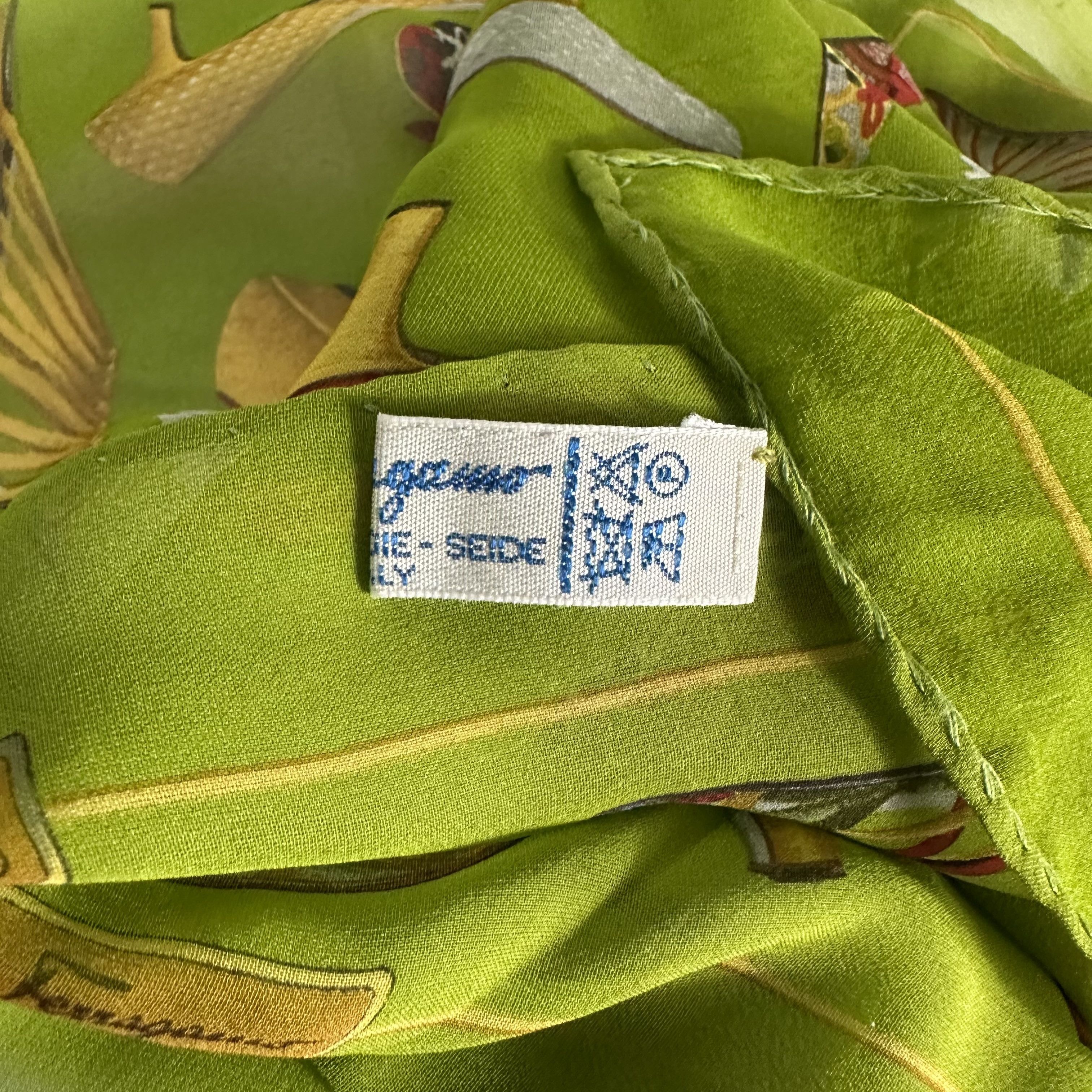 Salvatore Ferragamo × Silk Laundry 🔥RARE🔥Salvatore Ferragamo Silk Neckerchief Scarf Headband Size ONE SIZE - 5 Thumbnail