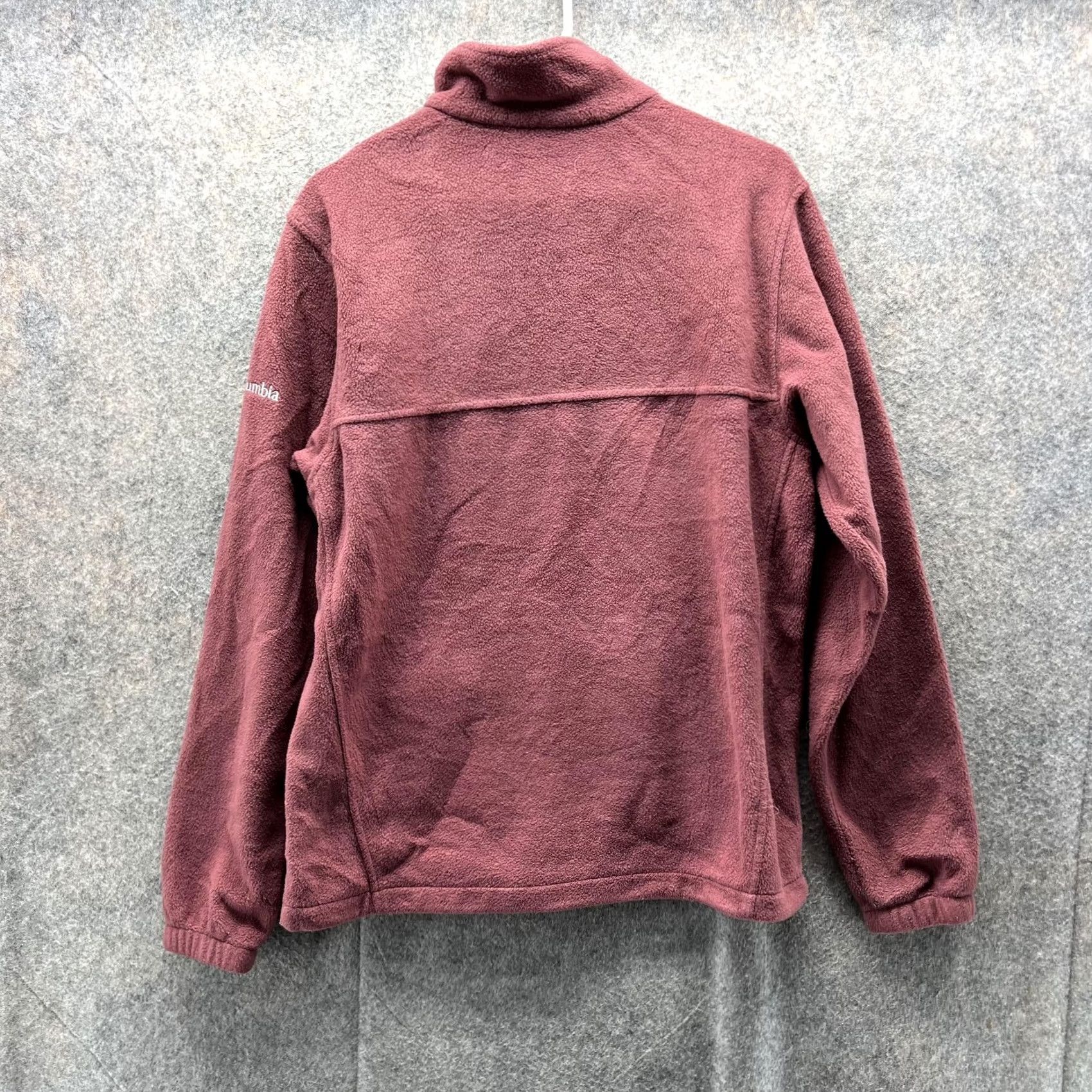 Vintage Columbia Sweater Men M Burgundy Full Zip Logo Mock Neck Size US M / EU 48-50 / 2 - 3 Thumbnail