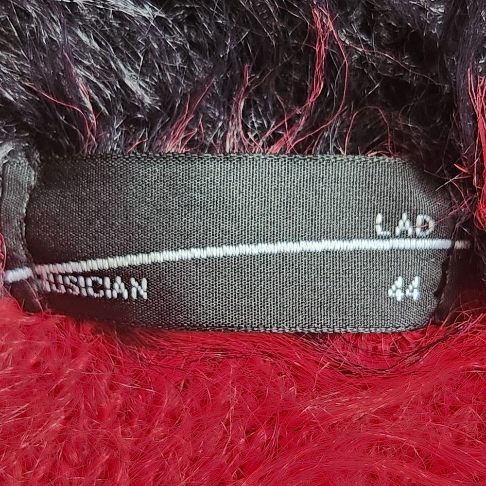 Japanese Brand 【Lad Musician Striped Faux Fur Assymetric Sweater】 Size US M / EU 48-50 / 2 - 3 Thumbnail