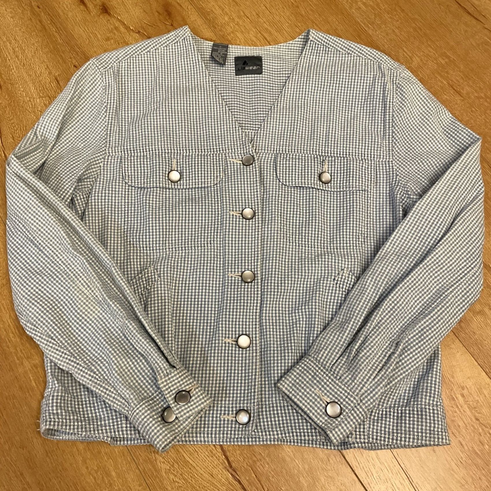 Vintage VINTAGE LizWear Jacket Coat S Boho Cotton Blue S Adults Womens Girls Mens Size S / US 4 / IT 40 - 6 Thumbnail