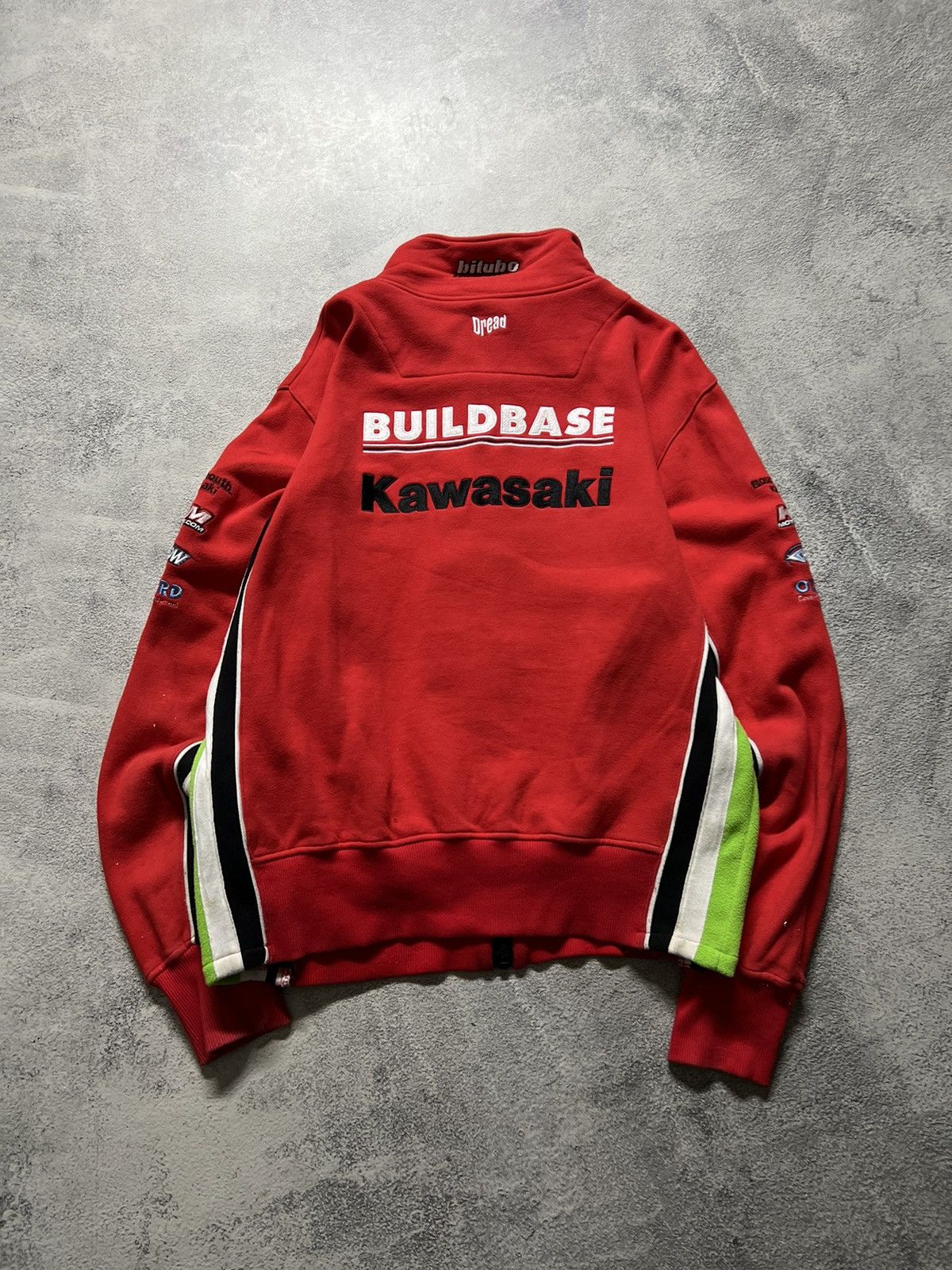 Vintage Vintage Y2k Kavasaki ❤️ Buldbase Racing Zip Sweatshirt 00’s Size US L / EU 52-54 / 3 - 12 Thumbnail
