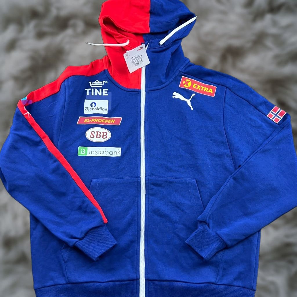 Puma PUMA Norway 2019 International Team Womens Jacket Hoodie Sz M Blue Sweatshirt Track Jacket Full Zip Size L / US 10 / IT 46 - 1 Thumbnail