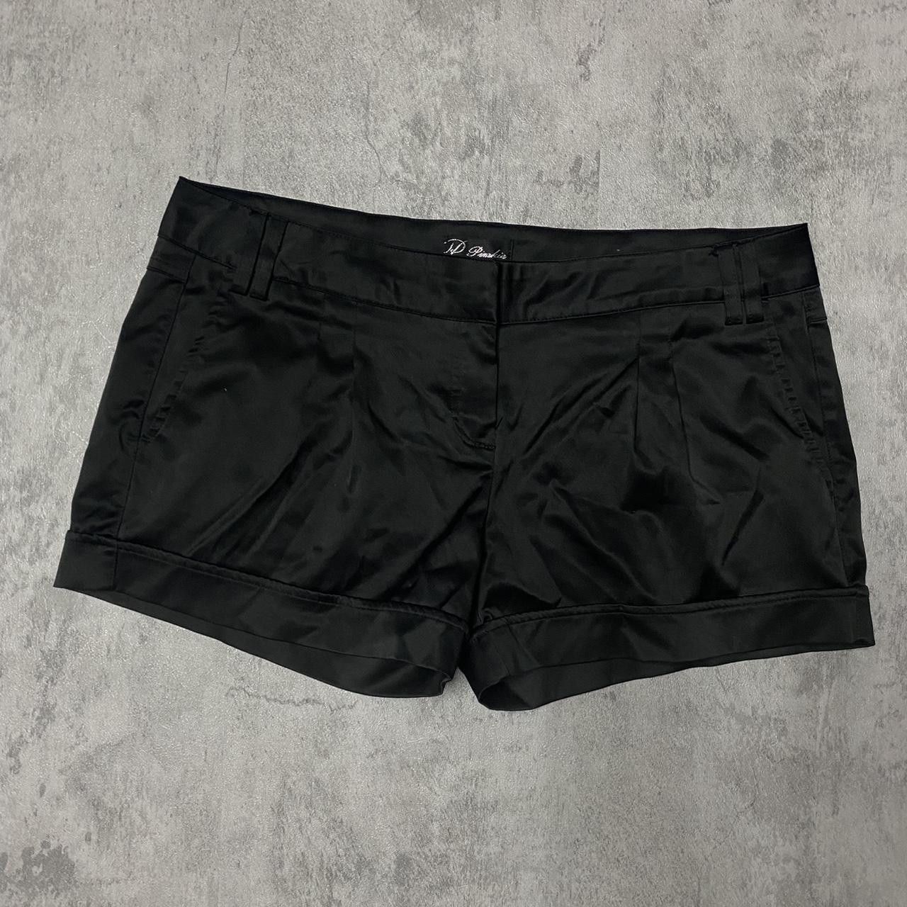 Other Black satin shorts with belt loops #glamshorts Size 32" / US 10 / IT 46 - 1 Thumbnail