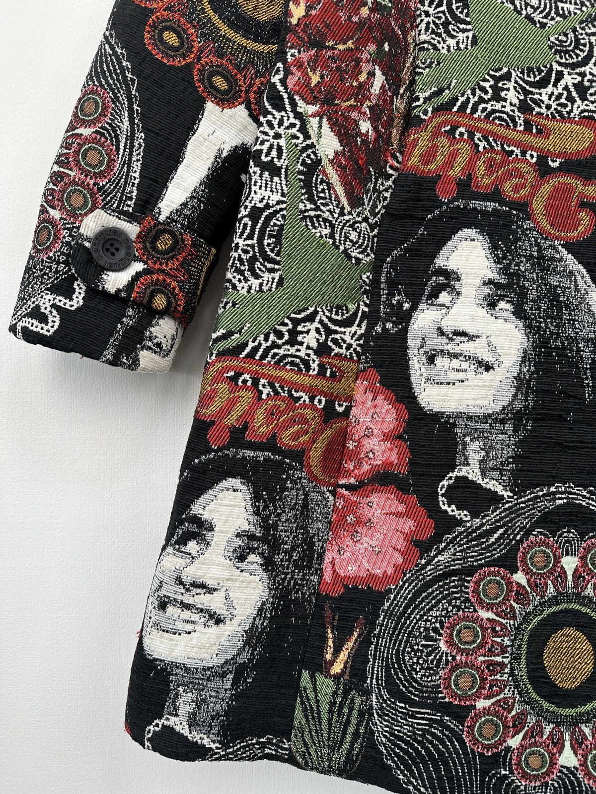 Desigual DESIGUAL Multicolor Jacquard Pattern Women’s Coat size 46 Size L / US 10 / IT 46 - 4 Thumbnail