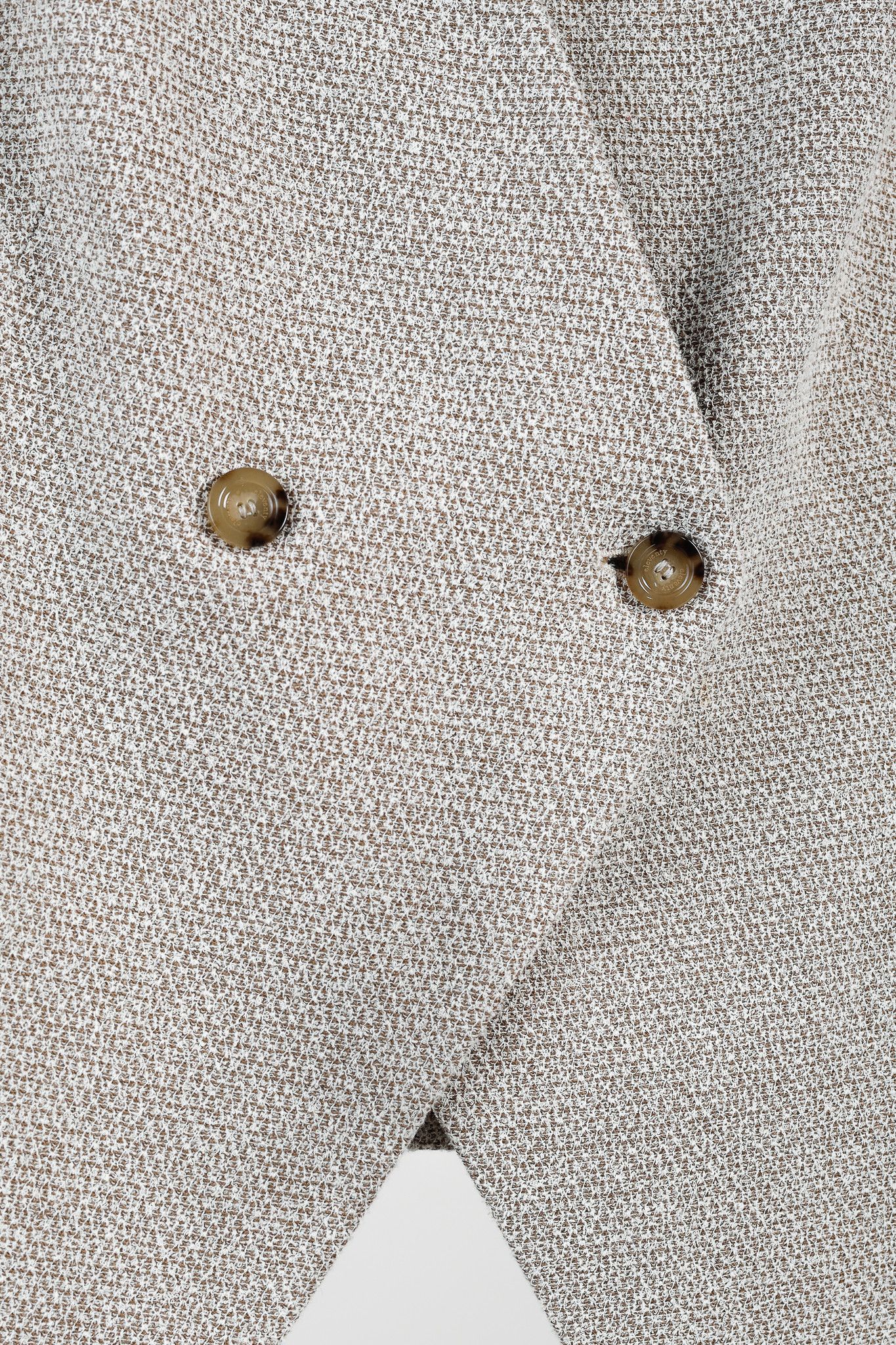 Eleventy Eleventy Brown Cotton-Blend Tweed Double-Breasted Vest Size L / US 10 / IT 46 - 7 Thumbnail