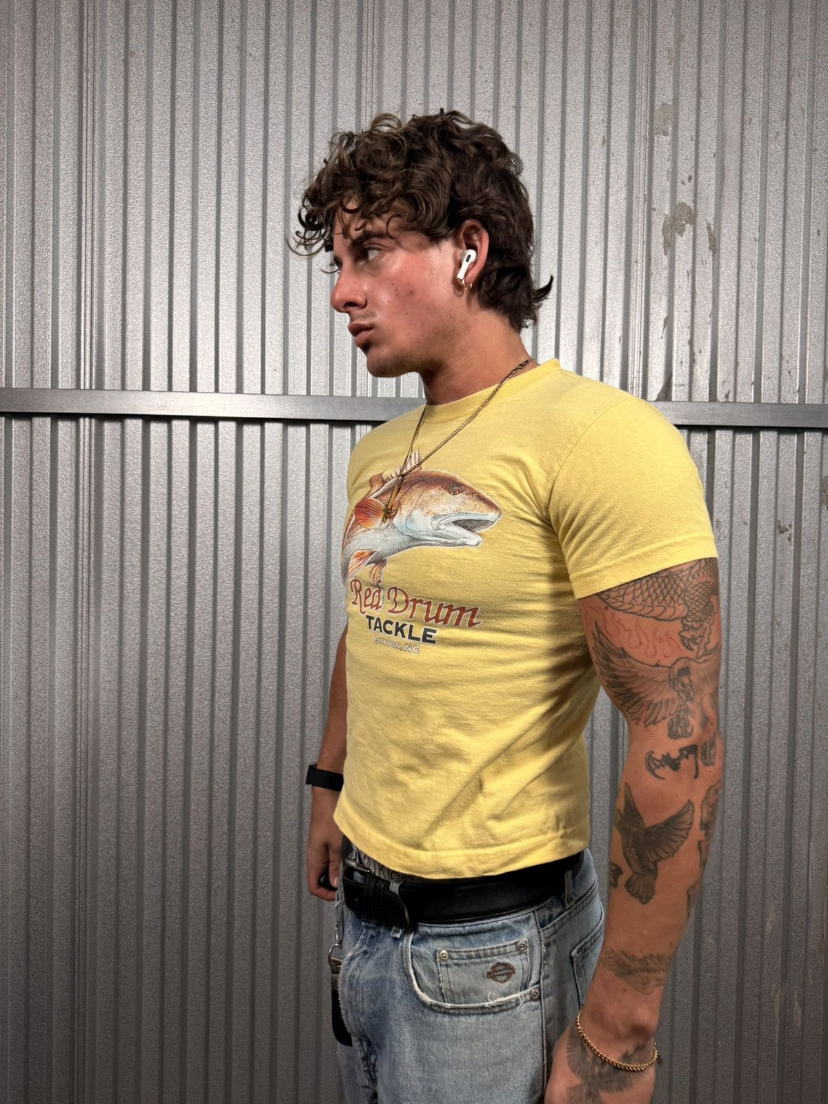 Other Vintage Fishing Red Drum Tackle Western Country Baby Tee Size US XS / EU 42 / 0 - 5 Thumbnail