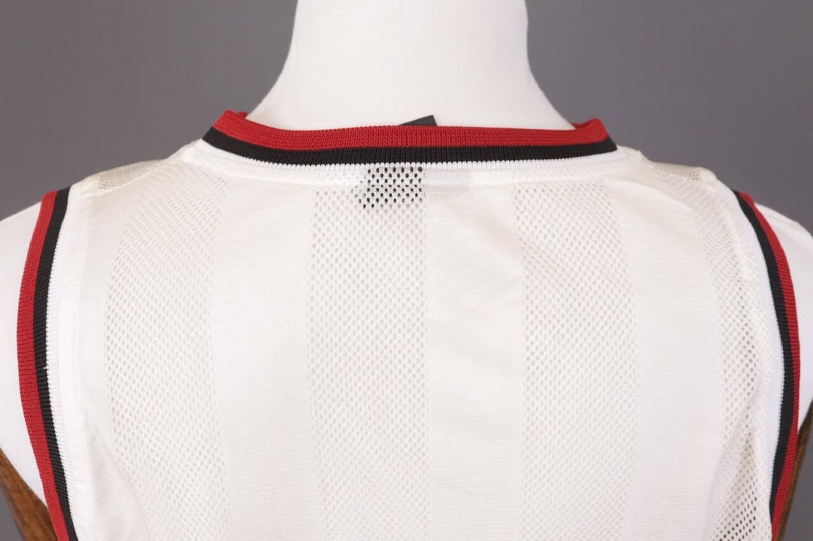 Fubu Vintage Fubu White V-Neck Pinstripe Big T-Shirt Size 2XL Size US XXL / EU 58 / 5 - 10 Thumbnail