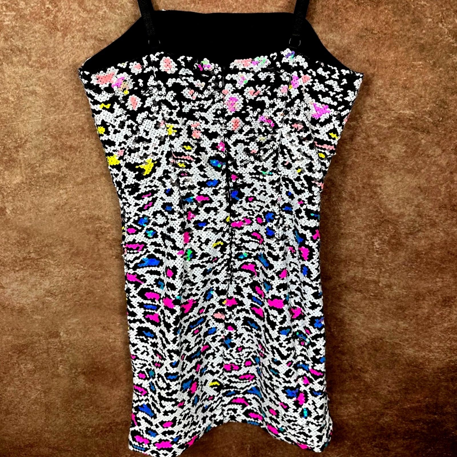 Other Milly Minis Kyle Leopard Sequins Dress Multi Childs size 12 Size XL / US 12-14 / IT 48-50 - 12 Thumbnail