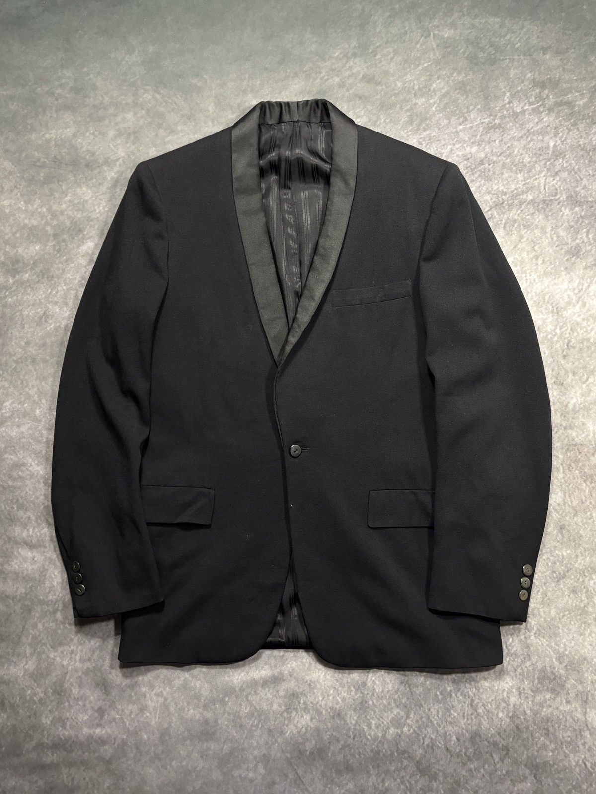 Givenchy 1950s Suit Jacket True Vintage Wool Blazer Tuxedo Heavy Size 40R - 1 Thumbnail