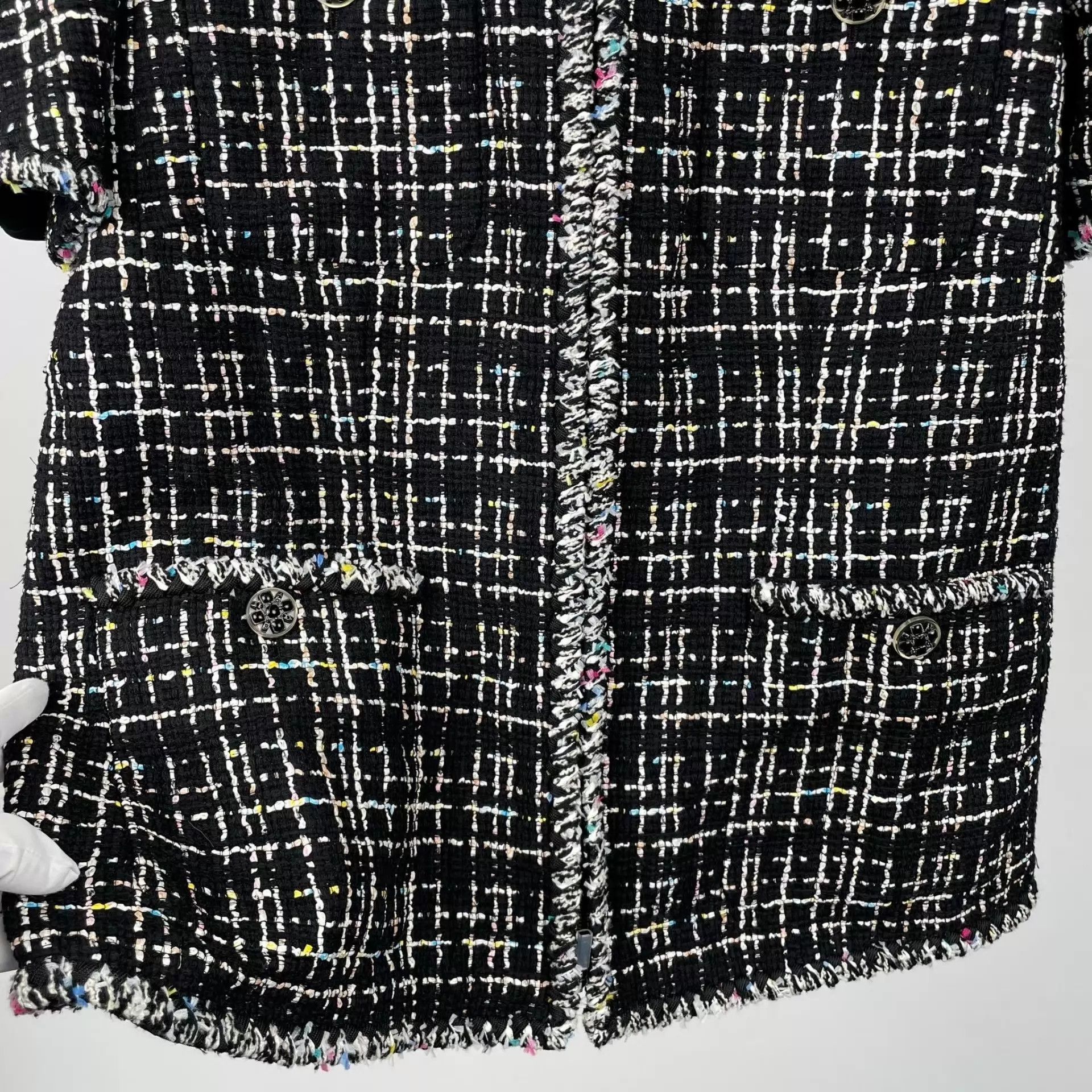 Chanel Chanel 19S Beach Black Tweed SS Women's Jacket 42 Size M / US 6-8 / IT 42-44 - 8 Thumbnail