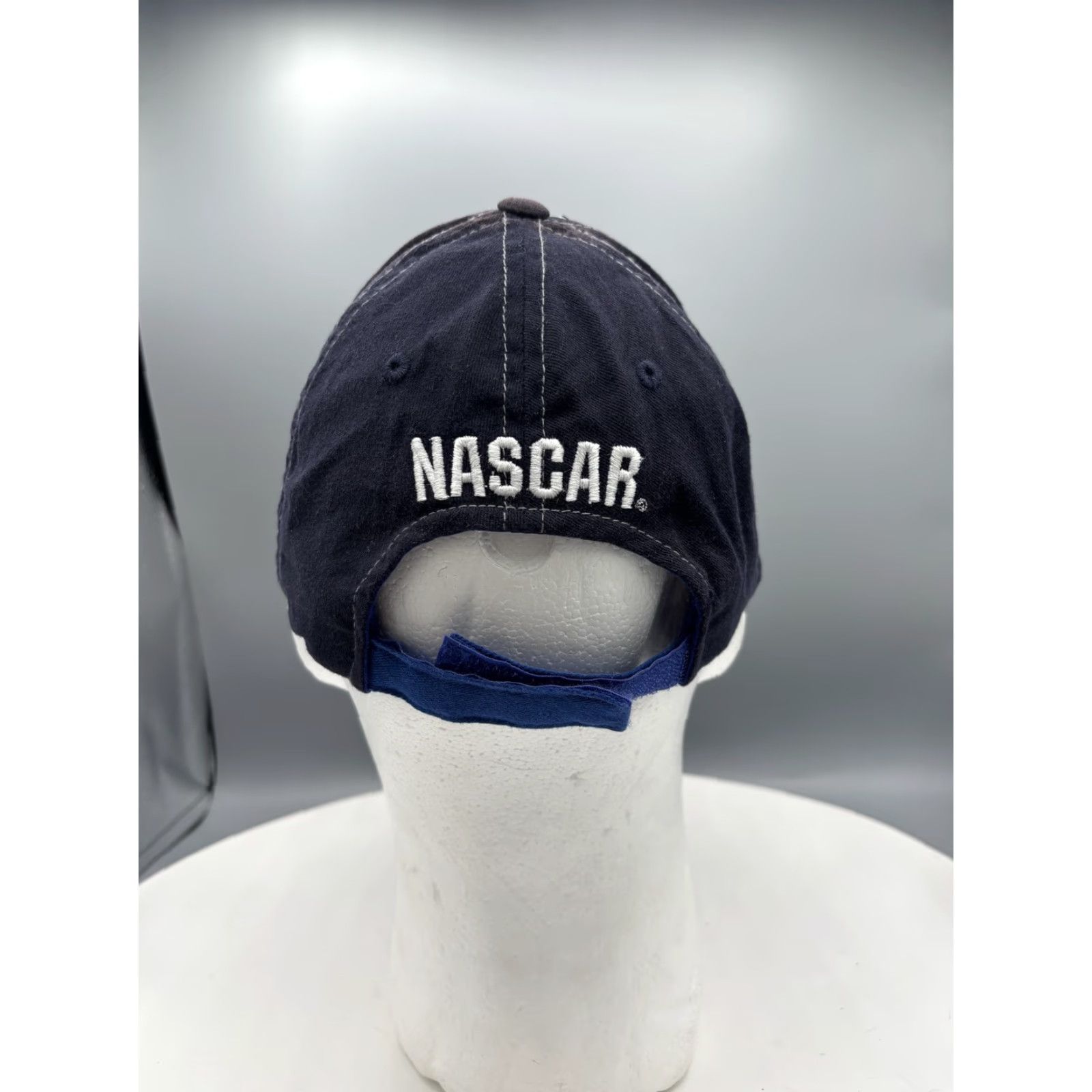 NASCAR NASCAR Hat Cap Strap Back Mens Blue White Black Racing Auto Snapback Trucker/Baseball Cap Size ONE SIZE - 3 Thumbnail