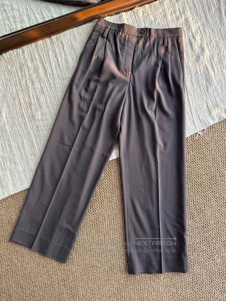 Hermes Hermes Crepe Fine Wool Suit Pants, Dark Grey Size 25" / US 0 / IT 36 - 1 Thumbnail