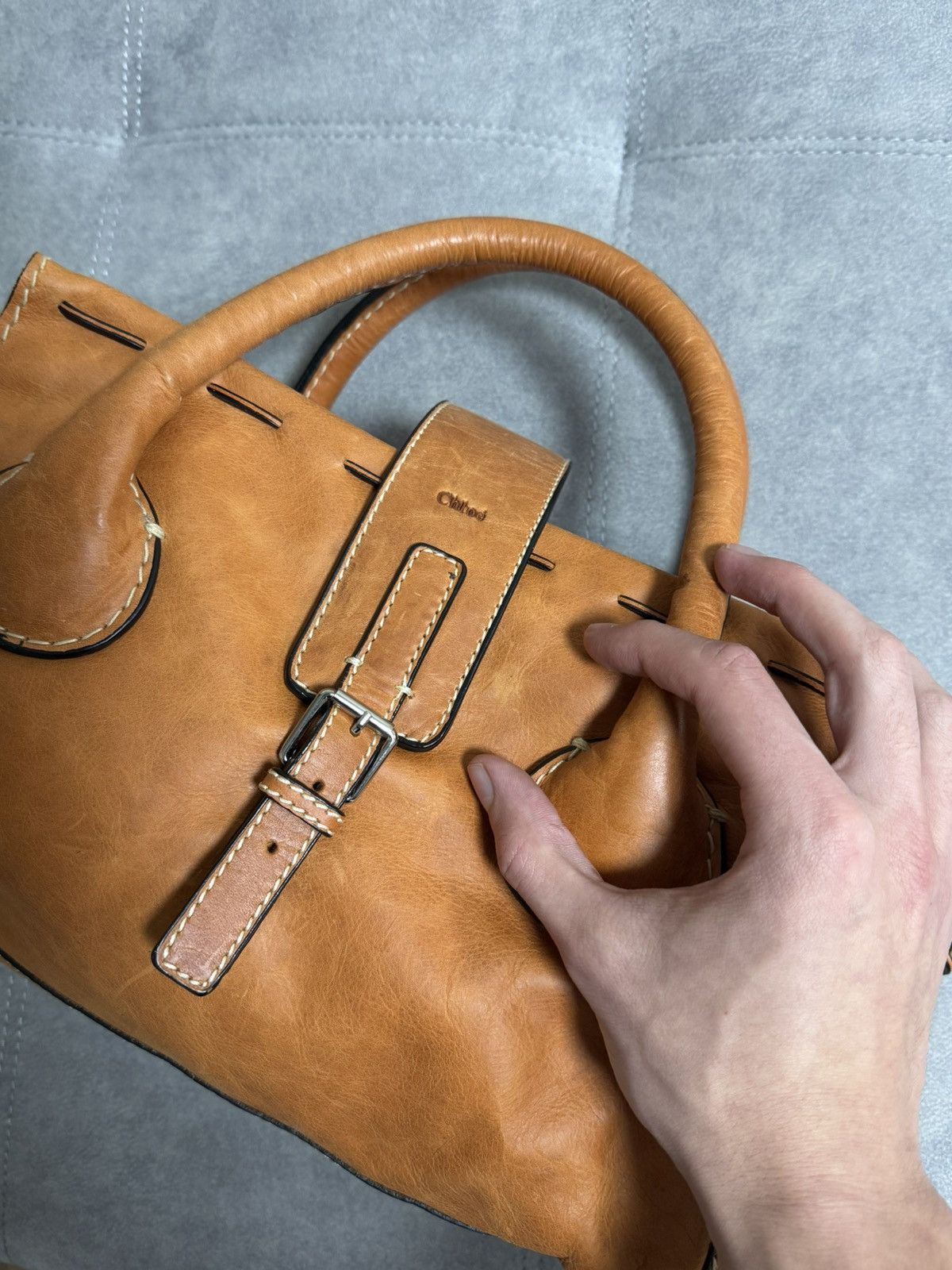 Chloe Chloé Large Edith Satchel Travel Leather Bag Brown Woman’s Size ONE SIZE - 7 Thumbnail