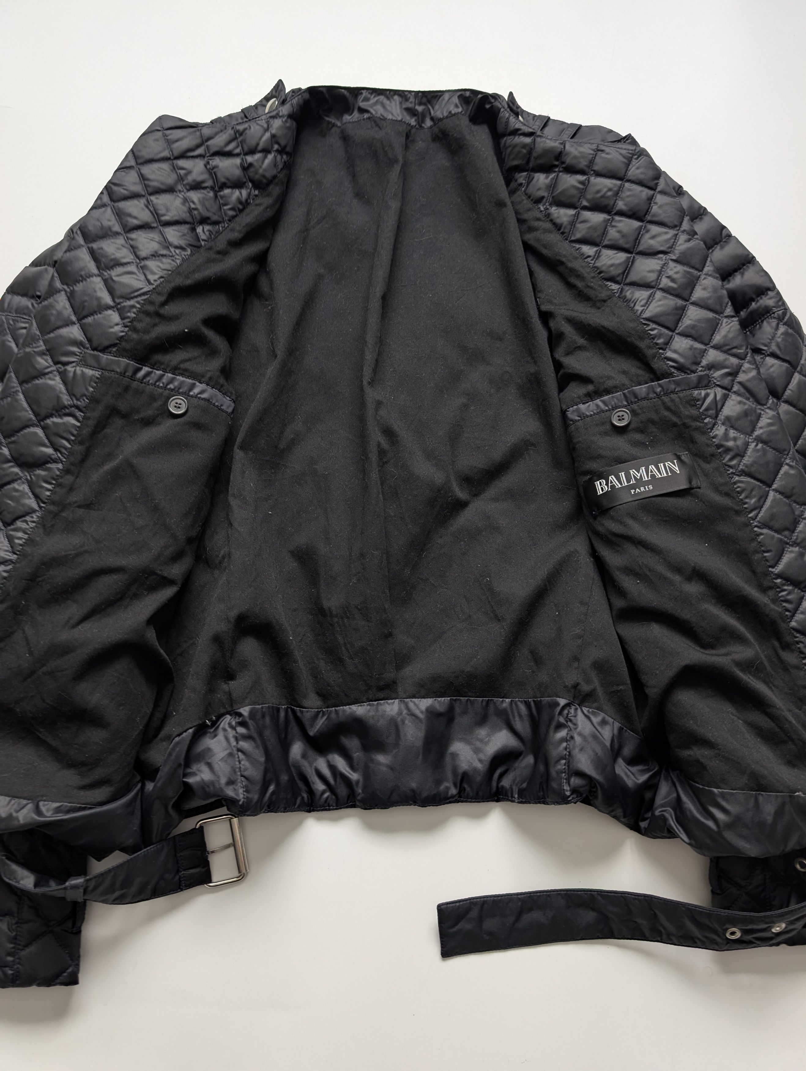 Balmain Balmain Quilted Biker Jacket FW12 (Oliver Rousteing) Size US L / EU 52-54 / 3 - 8 Thumbnail