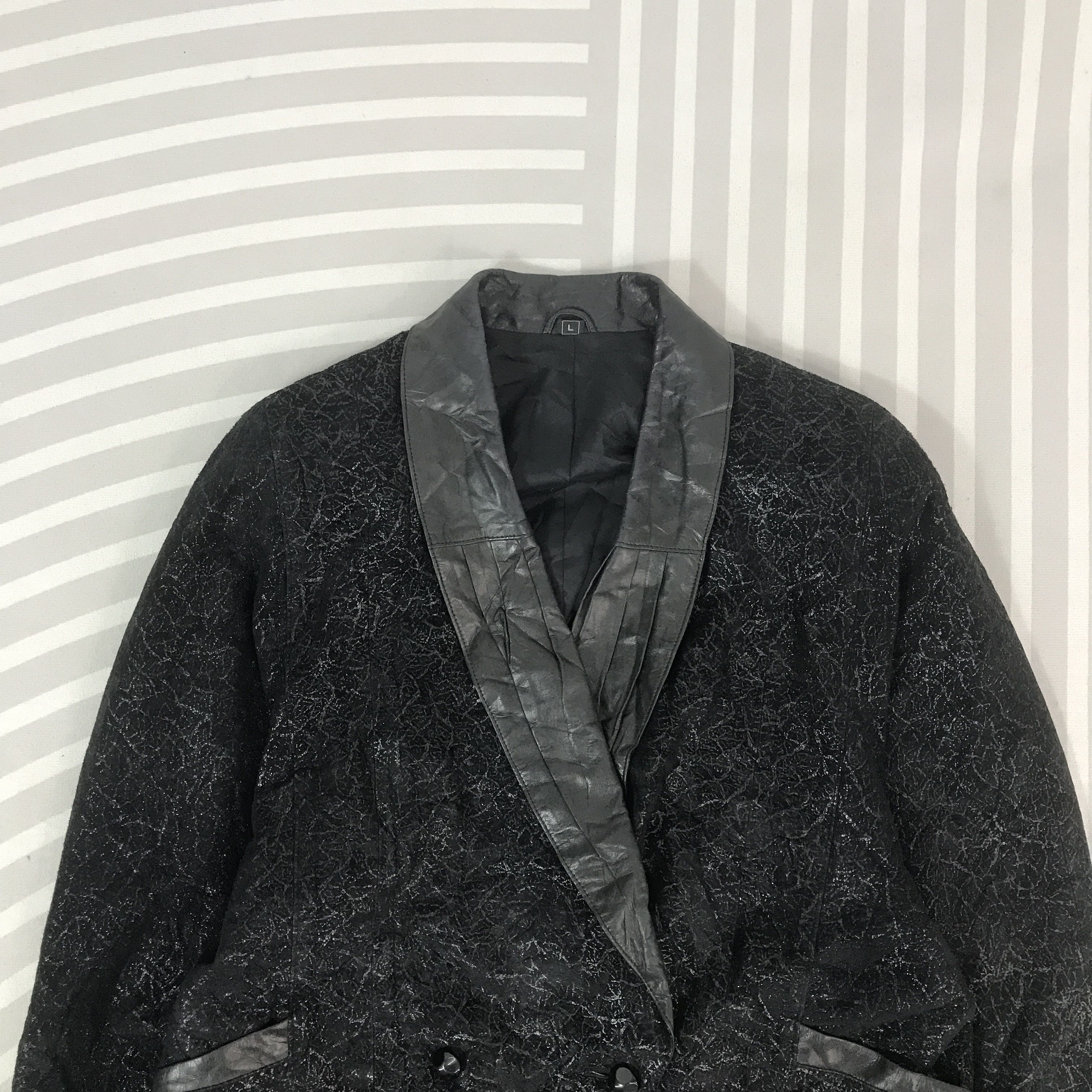 Japanese Brand Vintage Partina leather black coat Jacket Size US L / EU 52-54 / 3 - 2 Thumbnail