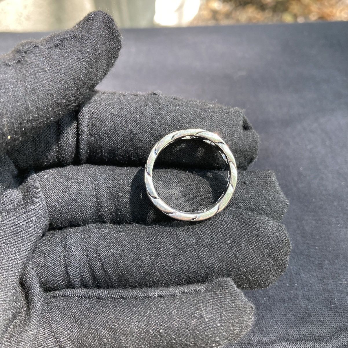 Jewelry Solid Stainless Steel Ring Cuban Link Ring Size 9 Size ONE SIZE - 5 Thumbnail