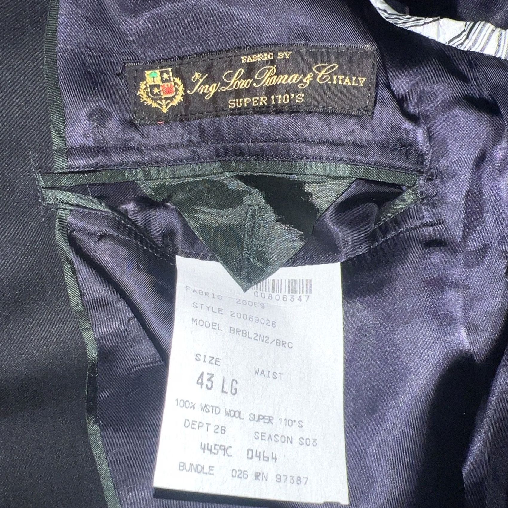 Brooks Brothers VINTAGE Brooks Brothers Black LORO PIANA Wool Sport Coat Mens 43 L Wool Sports Coat Mens Black 2 Piece 43 L Size US XS / EU 42 / 0 - 3 Thumbnail