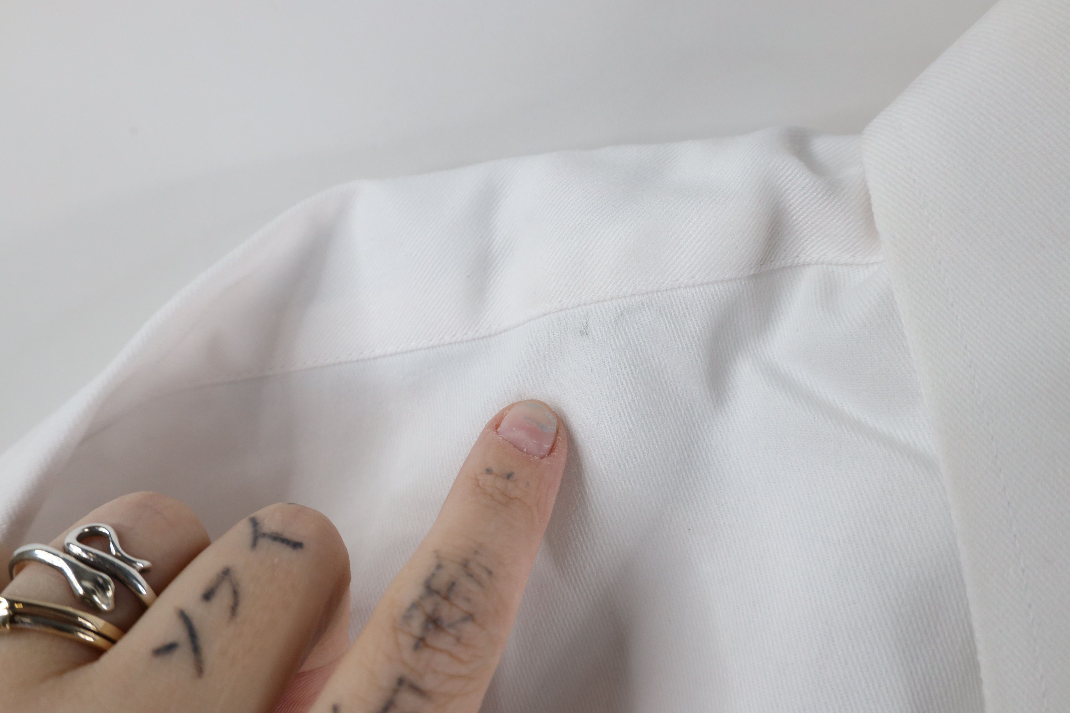Big Mac × Vintage Vintage 90s Big Mac Blank Collared Work Button Shirt White Size US L / EU 52-54 / 3 - 4 Thumbnail