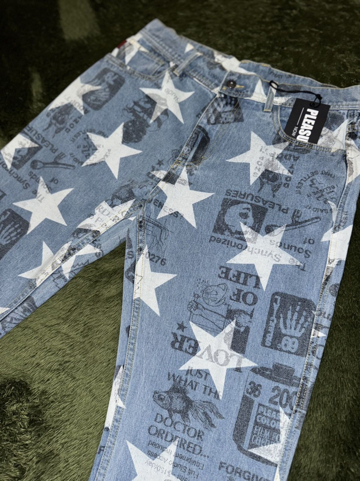 Pleasures [32] Pleasures star printed poppy denim pants light indigo Size US 32 / EU 48 - 5 Thumbnail