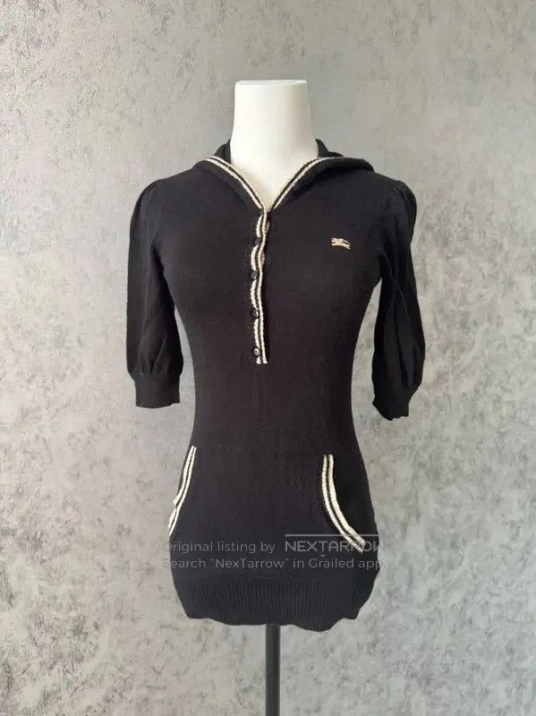 Burberry Burberry Black Wool Blend Long Cardigan. Size M / US 6-8 / IT 42-44 - 3 Thumbnail