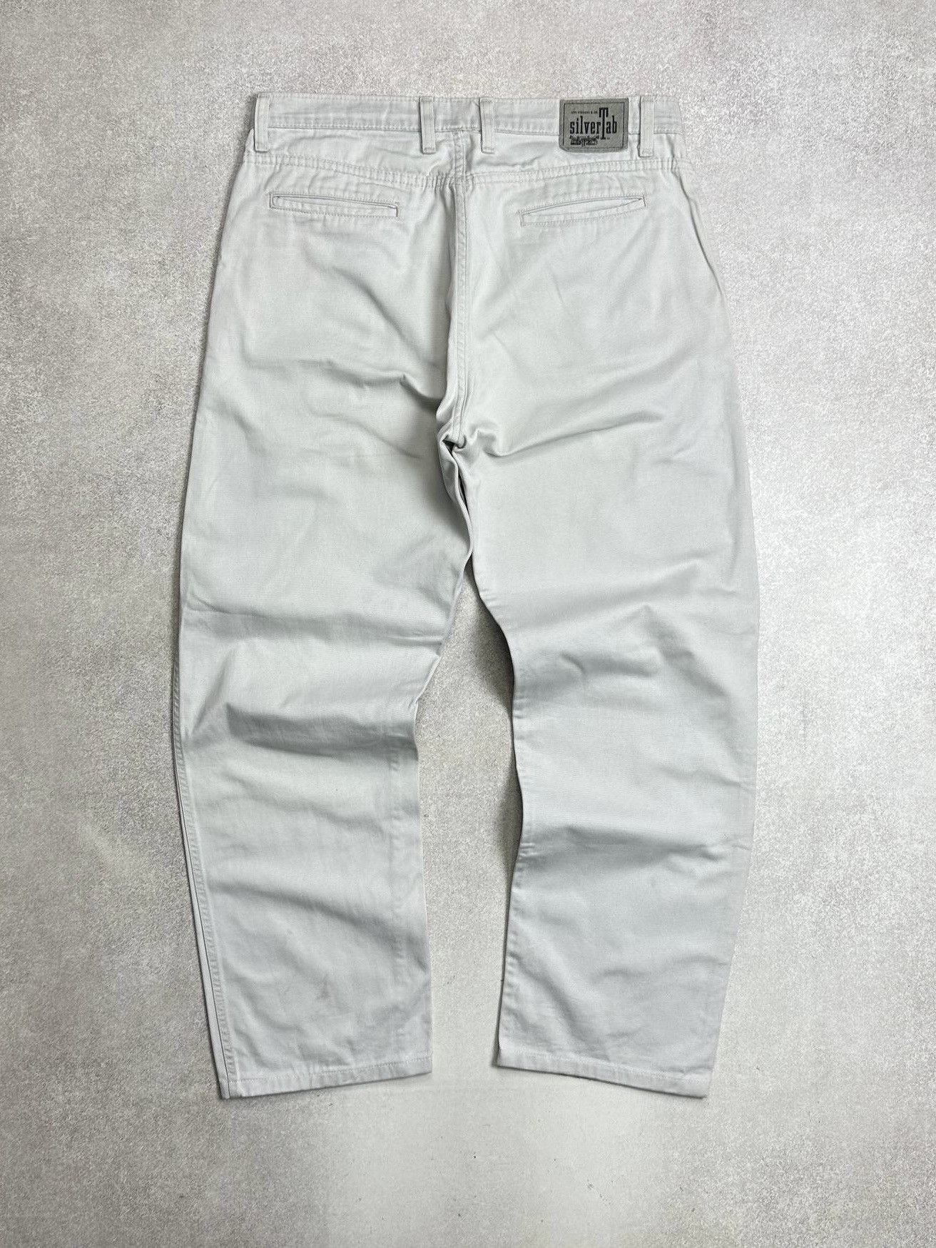 Bape × Levi's Vintage Levis Silver Tab Baggy Chino Pamts Gray Rare 36x32 Size US 36 / EU 52 - 1 Thumbnail