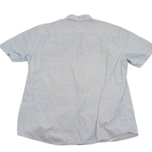Haggar Haggar Button Down Shirt White Blue Nautical Short Sleeve XL Size US XL / EU 56 / 4 - 5 Thumbnail