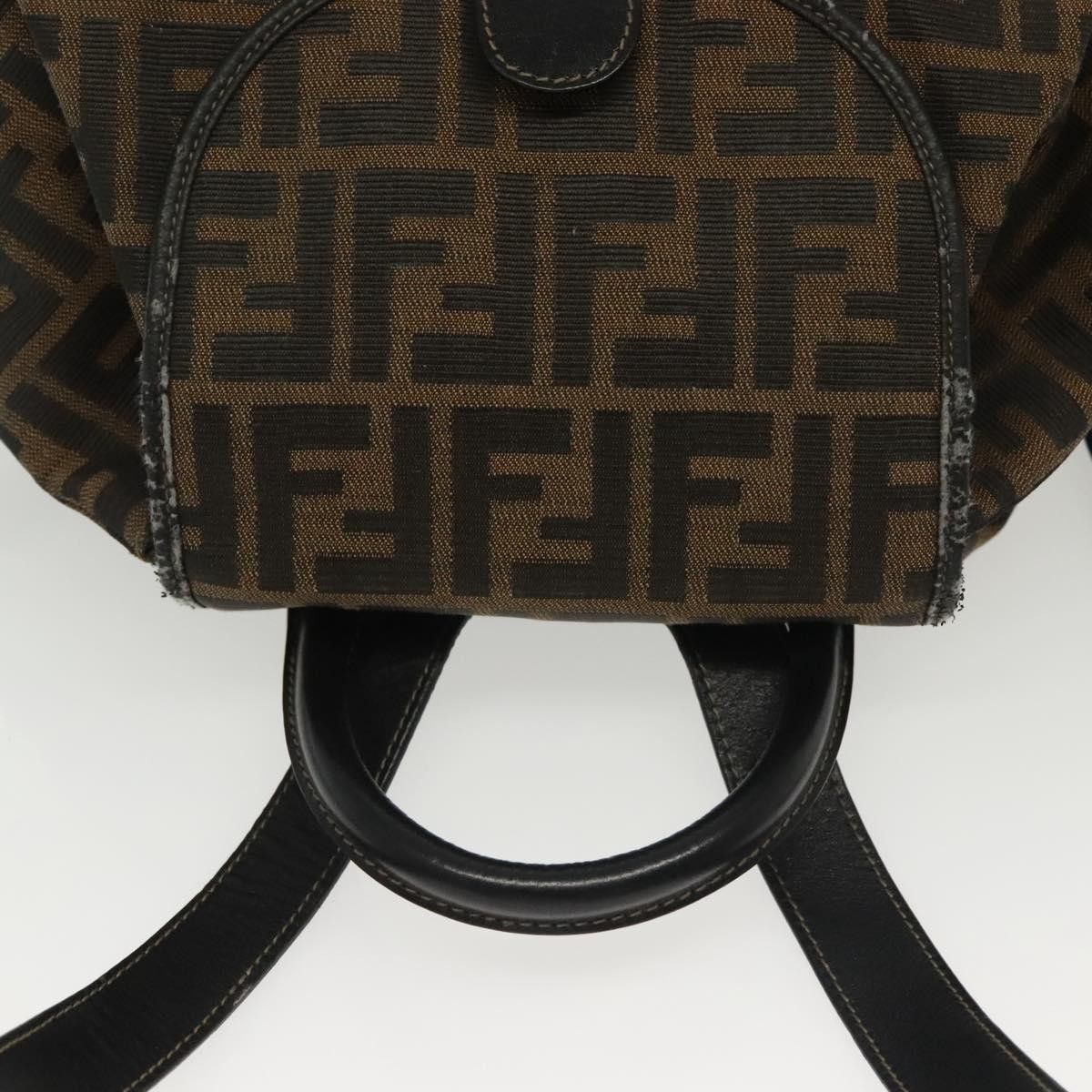 Fendi FENDI Zucca Canvas Backpack Black Brown Size ONE SIZE - 6 Thumbnail