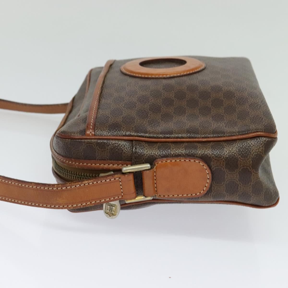 Celine CELINE Macadam Canvas Shoulder Bag Pvc Leather Brown Gold Size ONE SIZE - 4 Thumbnail