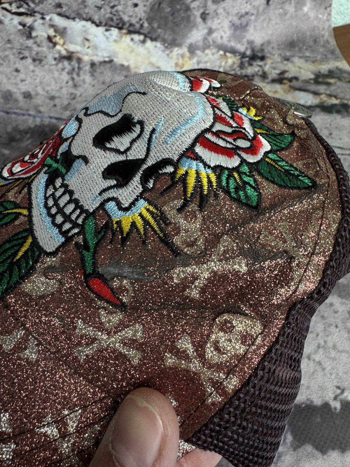 Ed Hardy Ed Hardy “Sugar Skull” Men’s Cap Size ONE SIZE - 5 Thumbnail