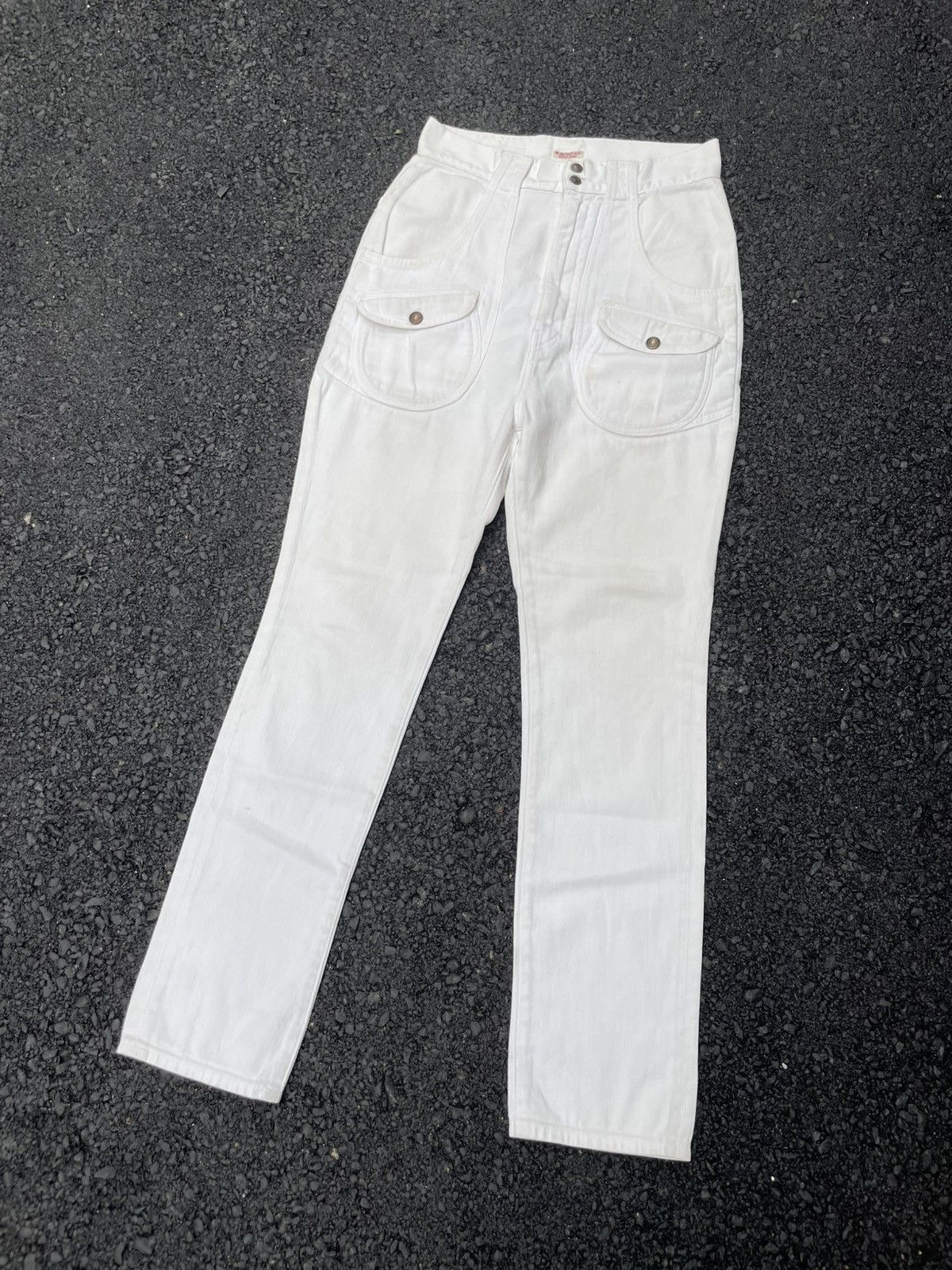 Kapital Kapital Walt Pants White Denim Size US 27 - 2 Thumbnail