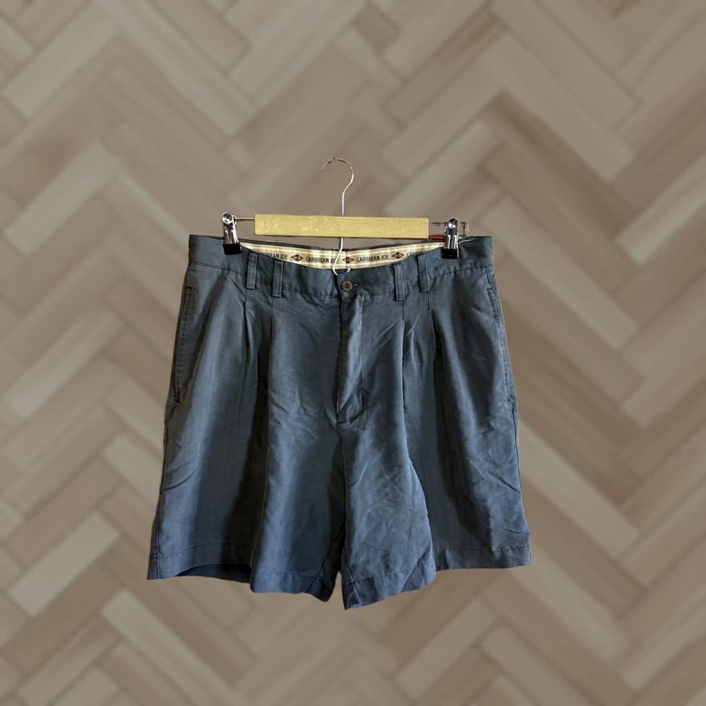 Vintage Y2K Caribbean Joe Mens Blue Chino Pleated Shorts Size 34 Size US 34 / EU 50 - 1 Thumbnail