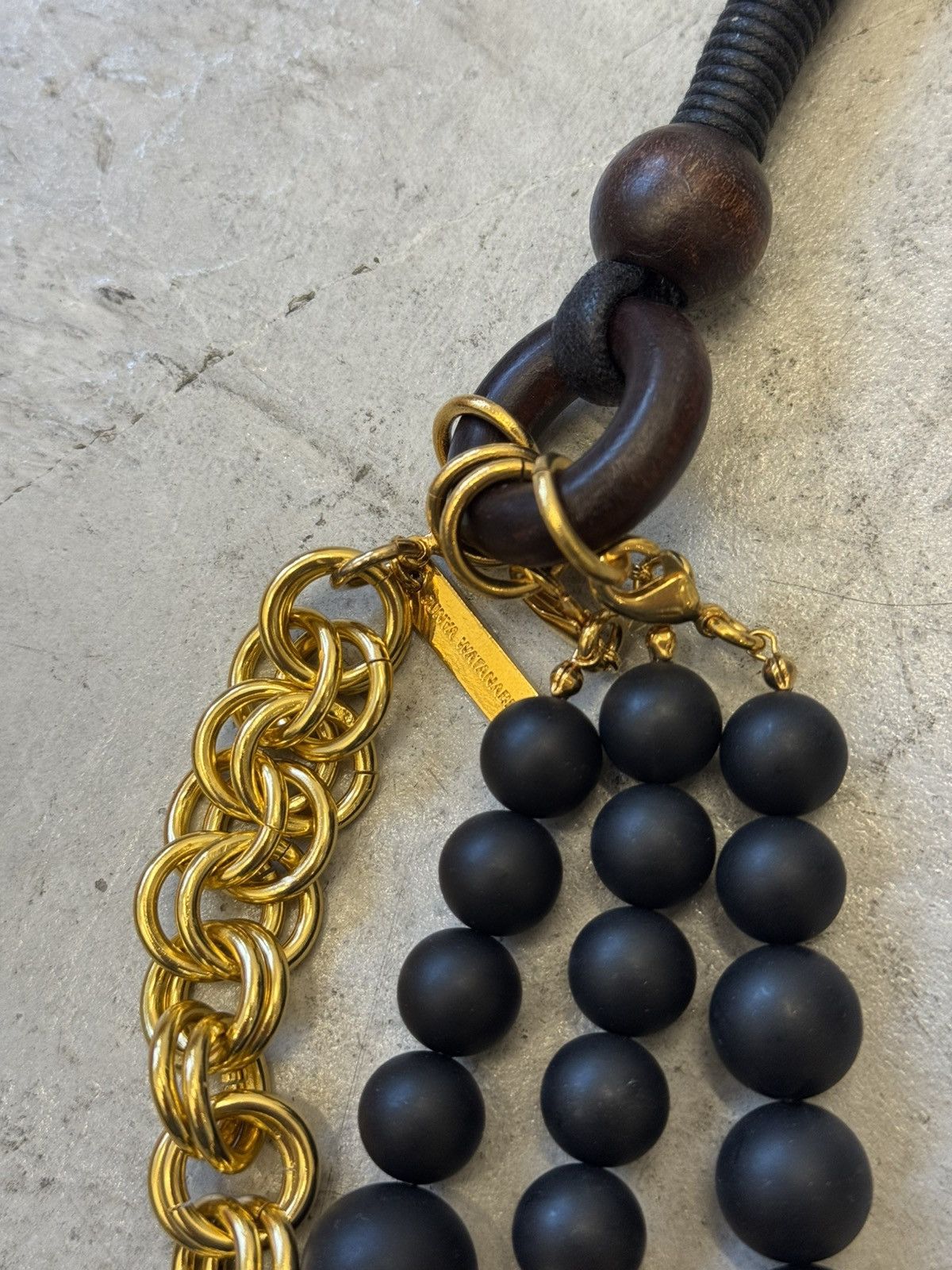 Junya Watanabe SS22 Gold Beaded Necklace Size ONE SIZE - 2 Thumbnail