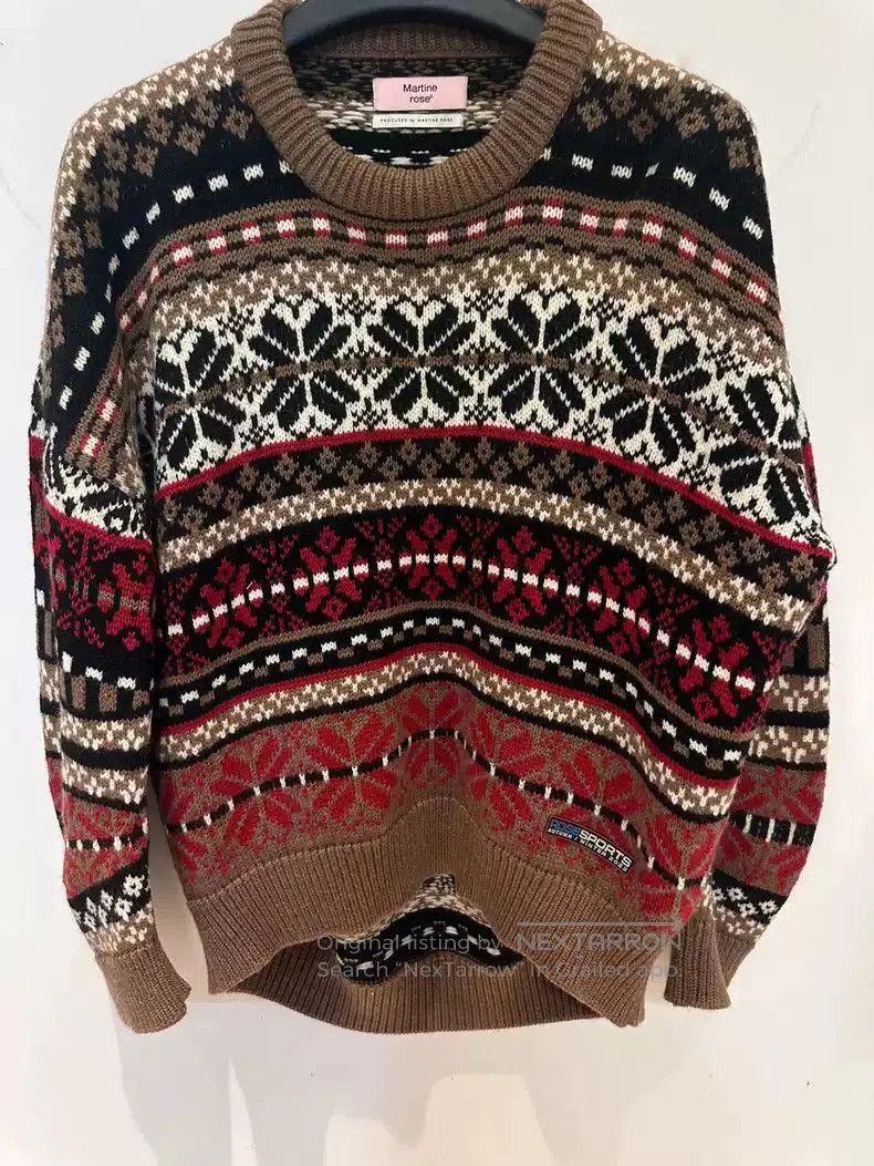 Martine Rose Martine Rose AW22 Merino Wool Fair Isle Knit Sweater. Size US M / EU 48-50 / 2 - 1 Thumbnail