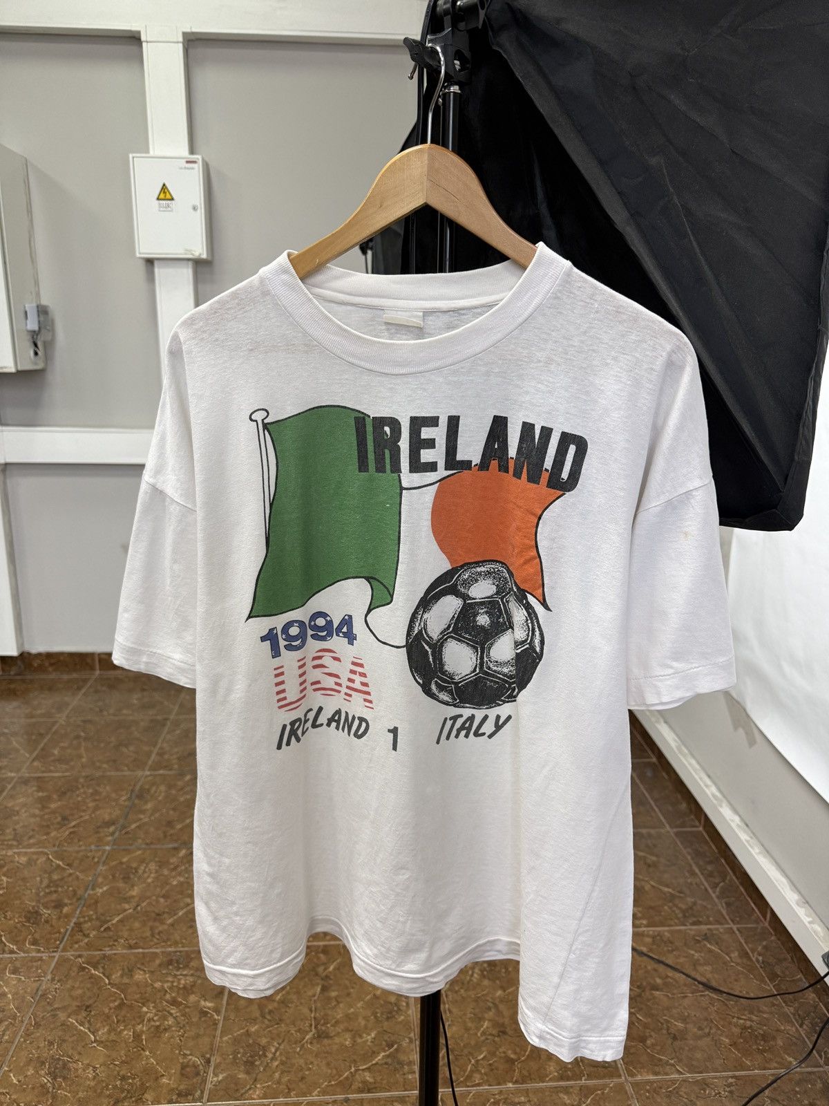 Vintage 🇮🇪 Vintage 1994 Irland Italy World Cup USA Ray Houghton T-Shi Size US L / EU 52-54 / 3 - 1 Thumbnail