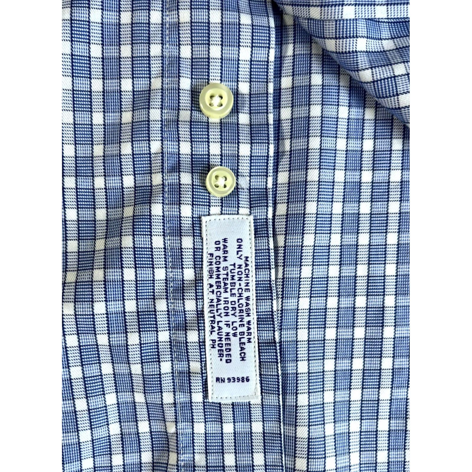 Brooks Brothers VINTAGE Brooks Brothers Makers Button-Up Shirt Check Blue Cotton 15 Regular USA 90s Mens Shirt Size US M / EU 48-50 / 2 - 6 Thumbnail