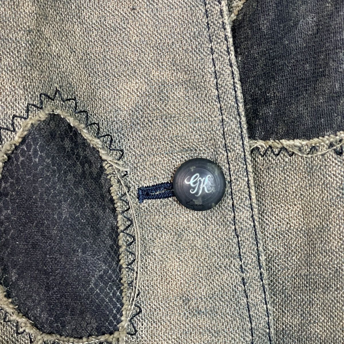 Designer × Japanese Brand Japanese Bondage Patchwork Blazer Size L / US 10 / IT 46 - 12 Thumbnail
