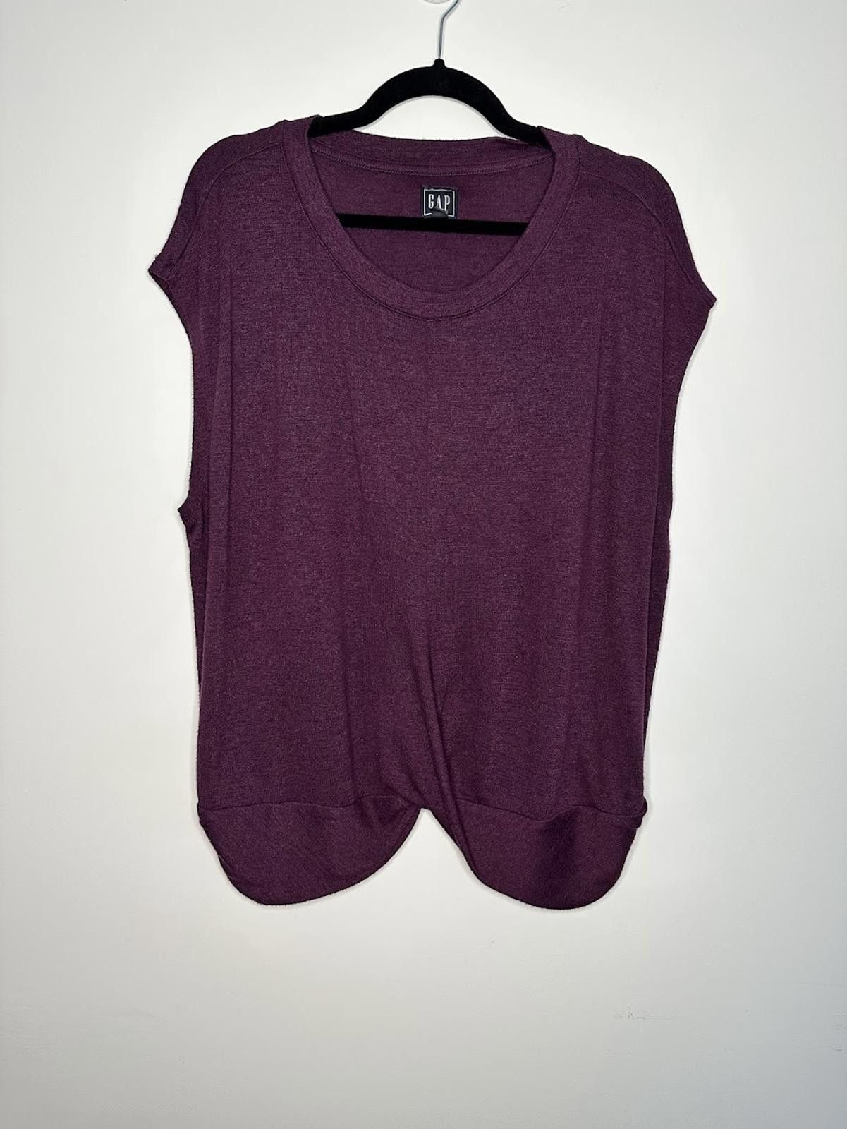 Gap Gap Purple Cap-Sleeve Top - Sz. XL Size XL / US 12-14 / IT 48-50 - 1 Thumbnail