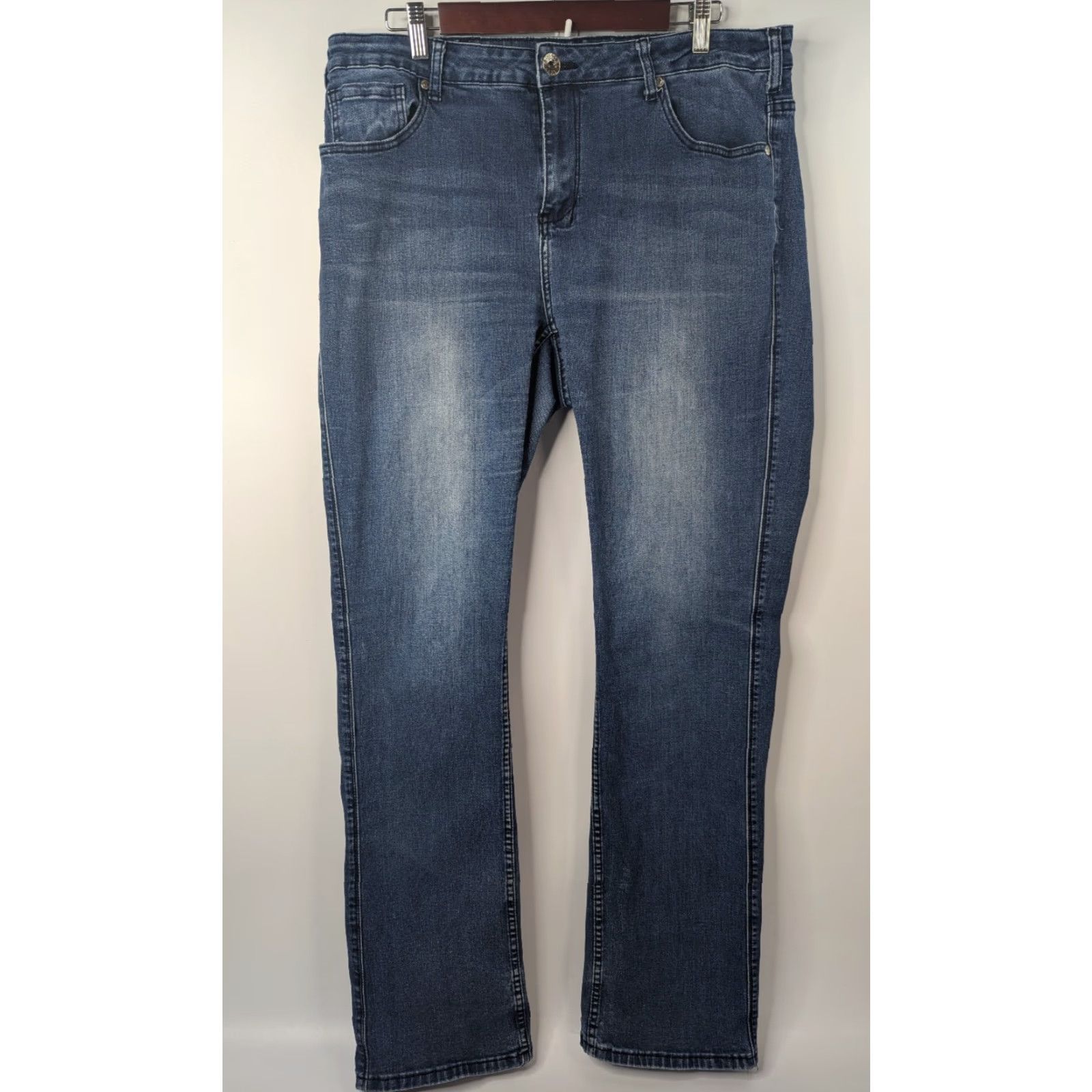 CO Cowgirl Tuff Co Jeans Womens 35x35 Faithful Natural Waist Western Distressed Jeans Size 24" / US 00 / IT 34 - 7 Thumbnail