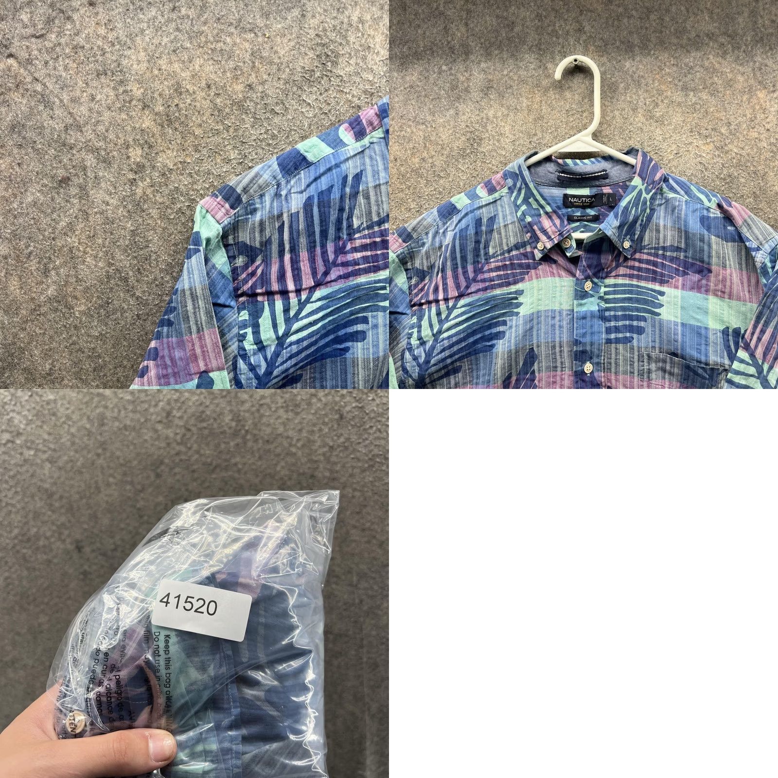 Nautica Nautica Shirt Mens L Multicolor Floral Hawaiian Short Sleeve Button Front Shirt Size US L / EU 52-54 / 3 - 8 Thumbnail