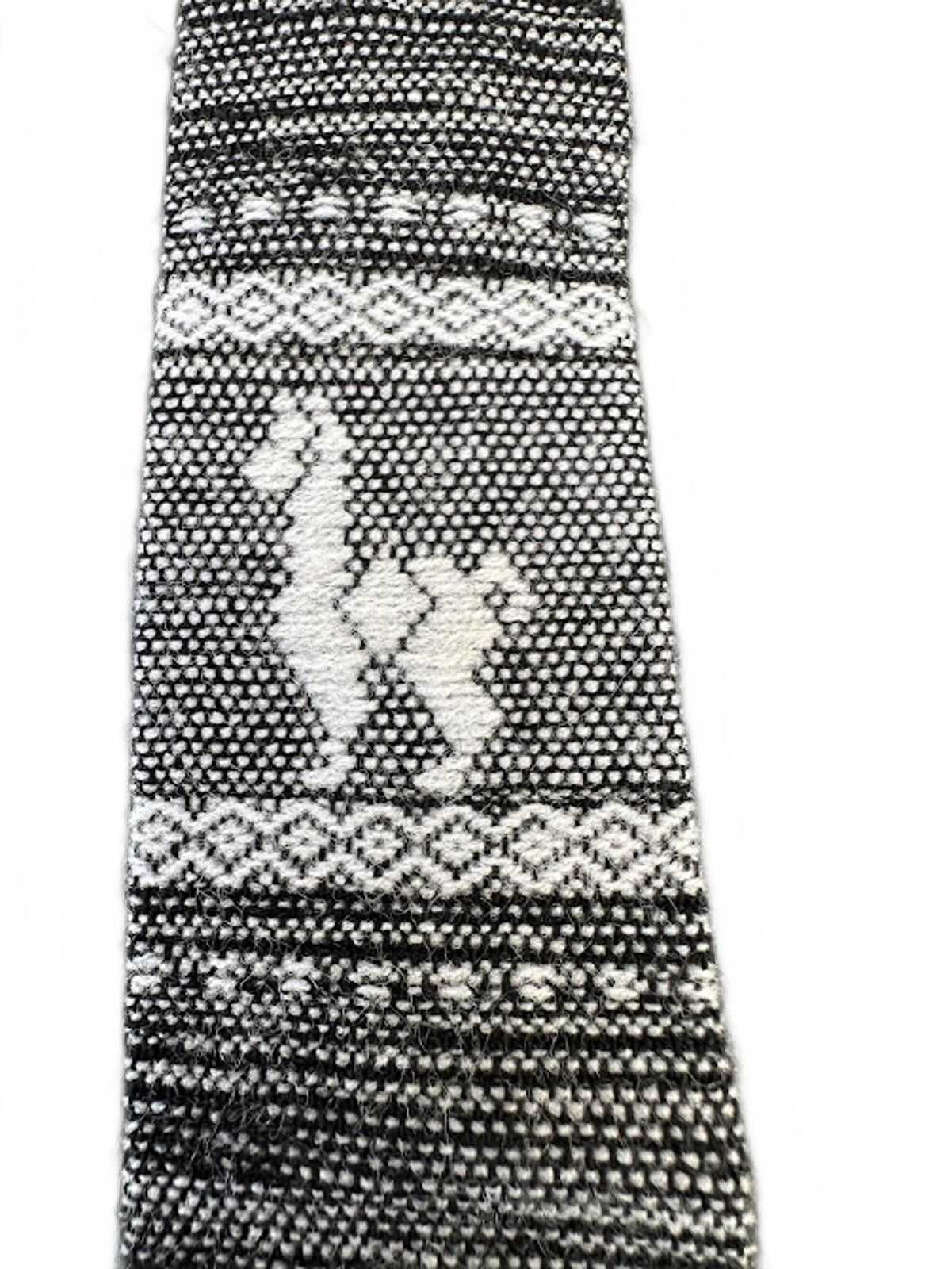 Other Vintage Black White Llama Knit Tie 56” Size ONE SIZE - 1 Thumbnail