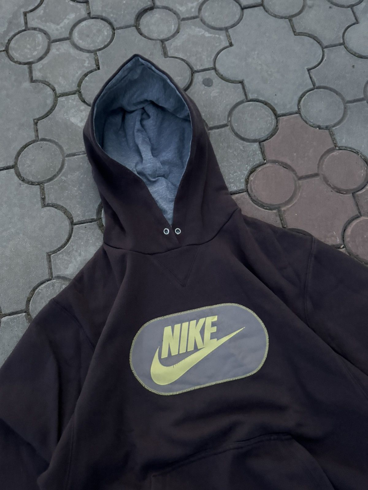 Nike × Vintage Vintage Nike Spell Out Brown Hoodie Y2K USA Size US M / EU 48-50 / 2 - 3 Thumbnail