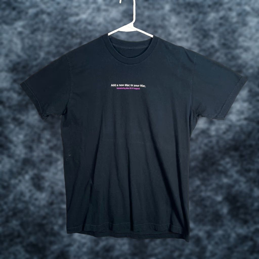Apple VINTAGE Apple T-Shirt Shirt Mens M Black Crew Neck Short Sleeve 8/10 90s Merch Mens Size US M / EU 48-50 / 2 - 1 Thumbnail