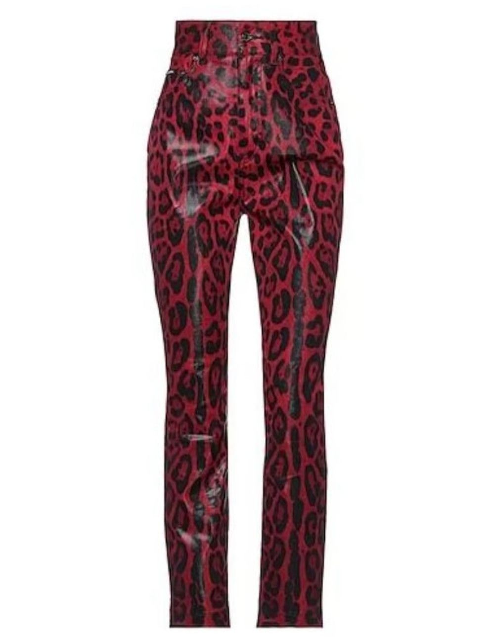 Dolce & Gabbana o1y0825 Denim Pant in Red/Black Size 27" / US 4 / IT 40 - 1 Thumbnail